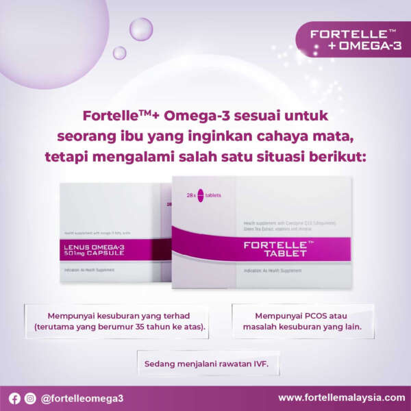Fortelle+Omega-3 pil kesuburan wanita